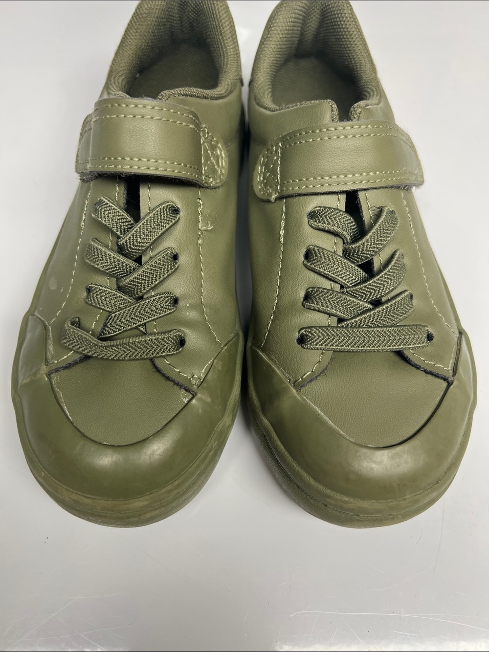 H&M Olive Green Kids Velcro & Lace Sneakers